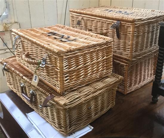 4 wicker baskets